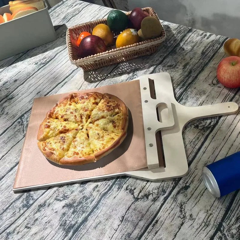 Sliding spatula for culinary use