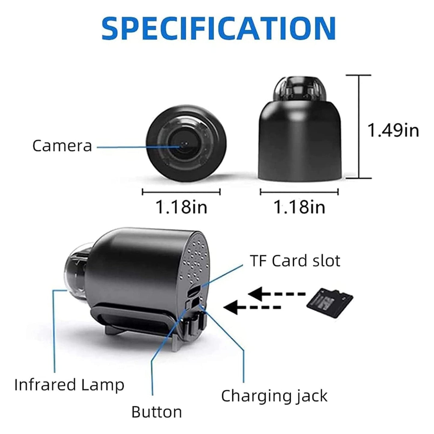 Mini HD Caméra WIFI 1080P
