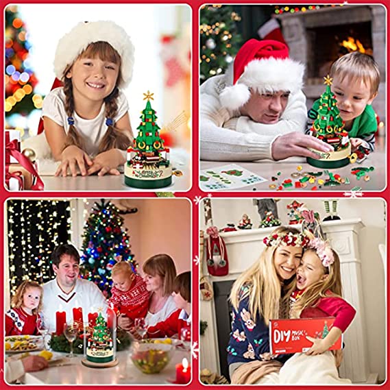 Building Blocks Christmas Tree Music Box