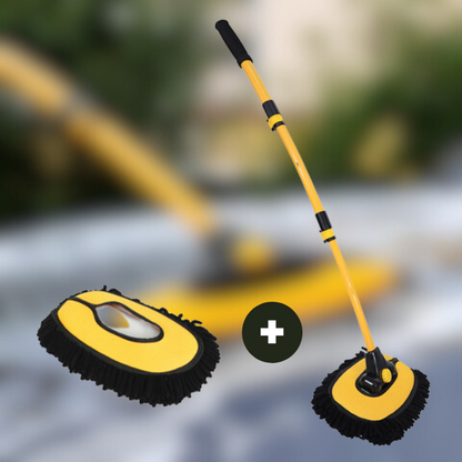 Telescopic long-handled car washing brush