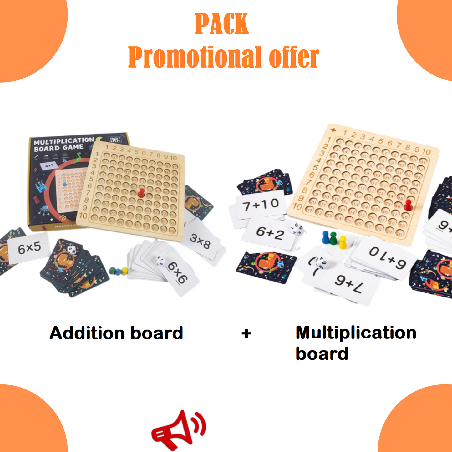 Wooden BOARD - Multiplication And Math board