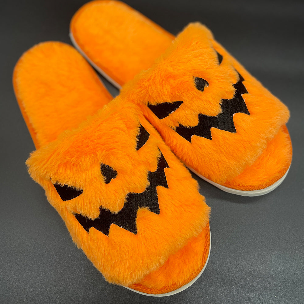 Halloween Pumpkin-Shaped Slippers