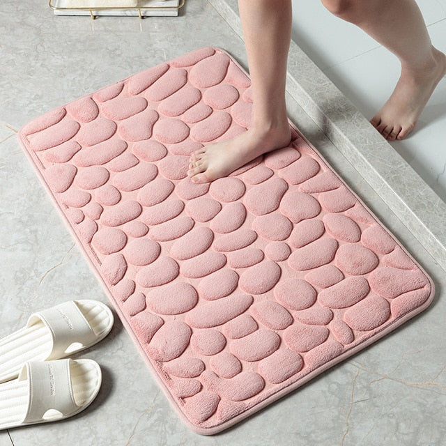 Cobblestone Embossed Bath Mat