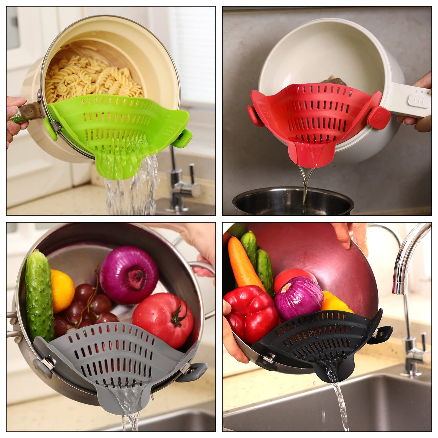 Silicone kitchen strainer