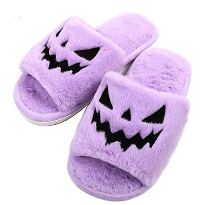 Halloween Pumpkin-Shaped Slippers