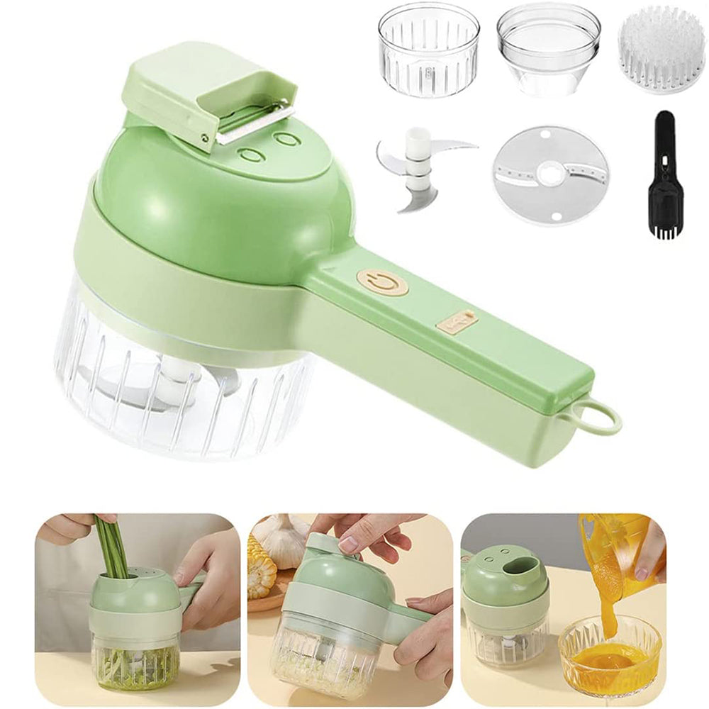 4 In 1 Handheld Electric Vegetable Cutter Set