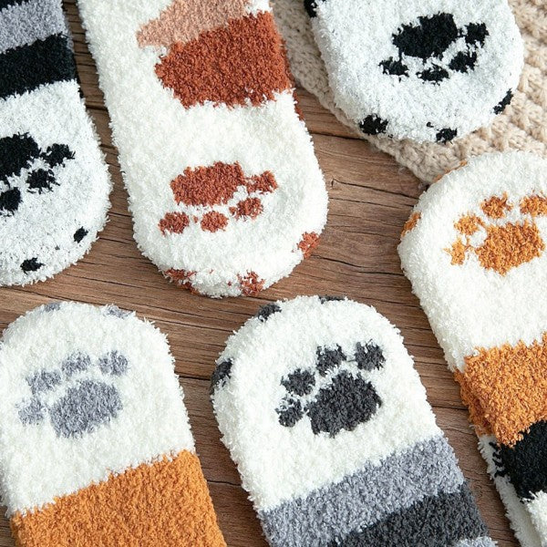 New Cotton Socks : Funny Print Cat Paw Warm Socks